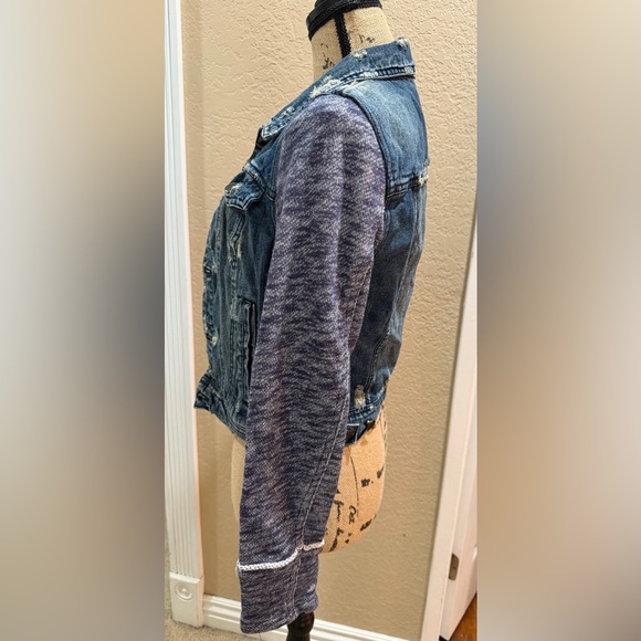 Free People Denim and Gray Jean Jacket - Picture 4 of 6